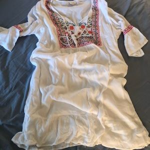 18W NWT White Fiesta style dress